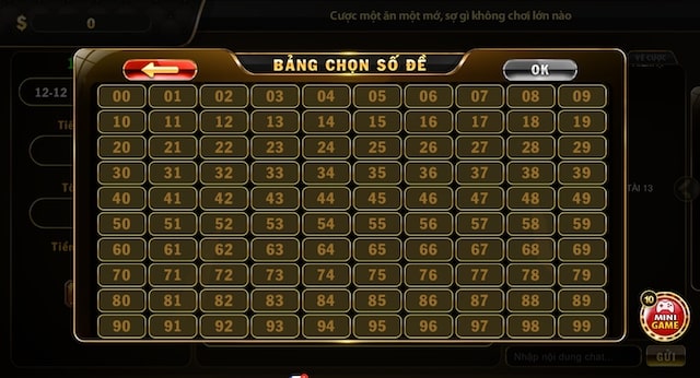 Bảng chọn số đề