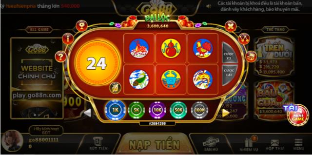 Tựa game Bầu Cua tại Go88